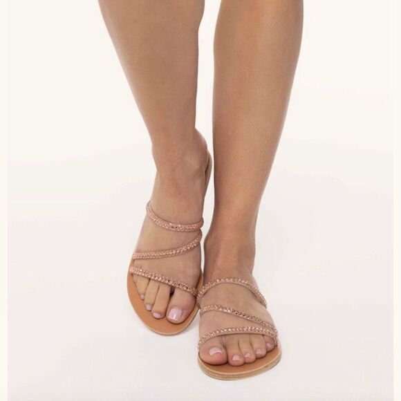 Ancient Greek Sandals Crystal Embellished Strappy Sandals size 37 - Picture 2 of 13